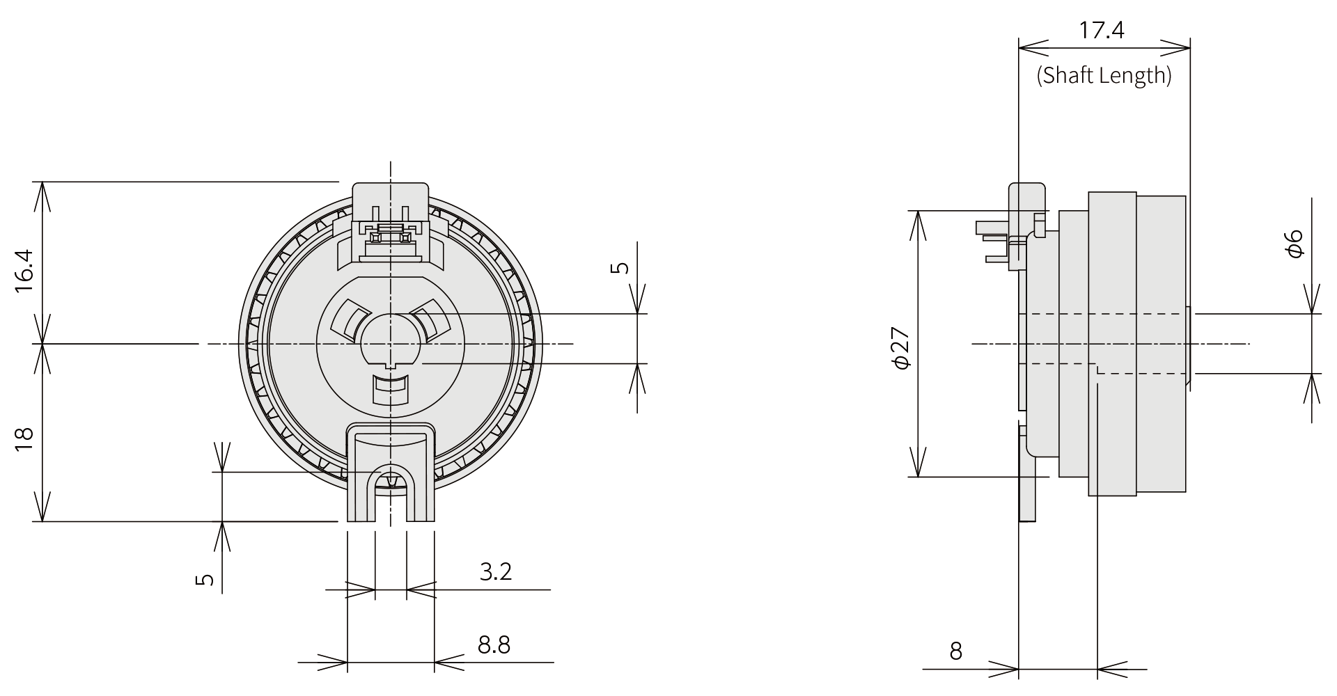Structure & external form dimensions SMT15AC