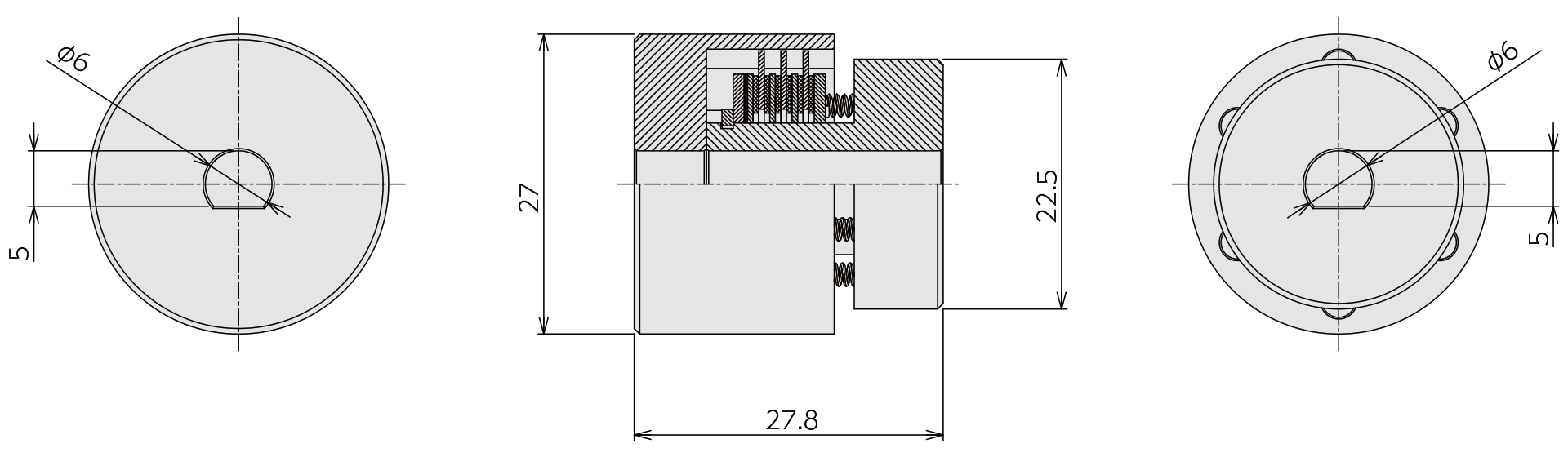 Structure & external form dimensions SSC-A
