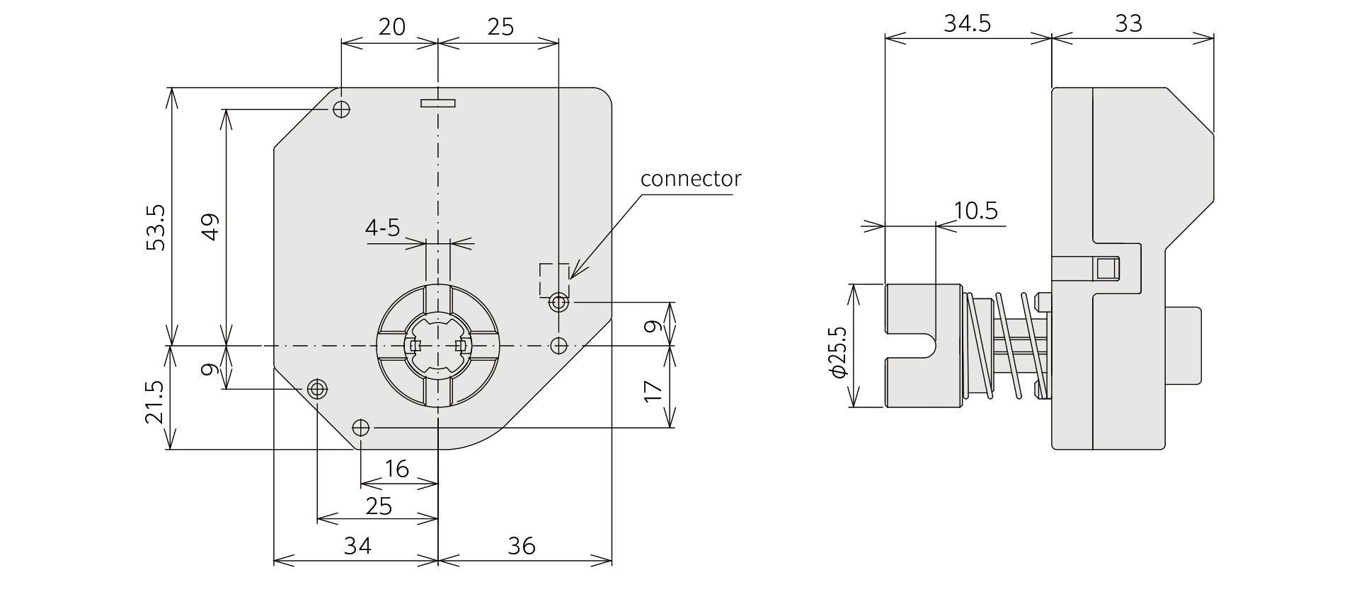 Structure & external form dimensions MA-D04