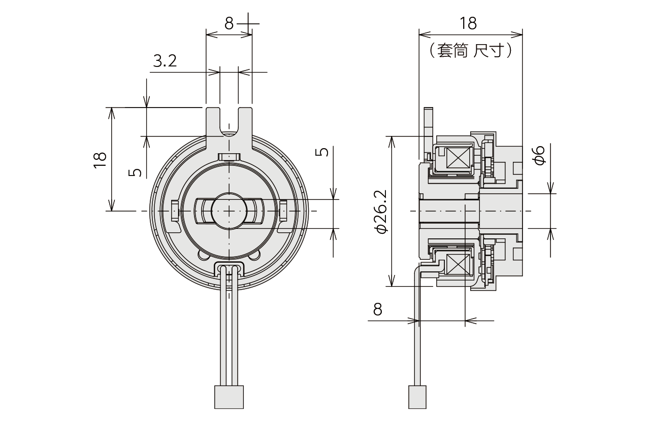 构造、外部尺寸　MCA-25T