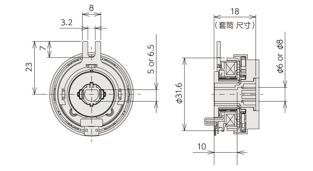 构造、外部尺寸　MCA50TC